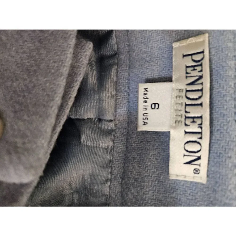 Pendleton wool light blue knee length skirt. NWOT . Size 6.